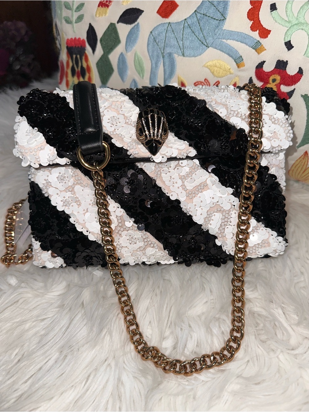 Kurt Geiger • The Kensington Sequin and Beaded Crossbody Purse - Picture 17 of 17